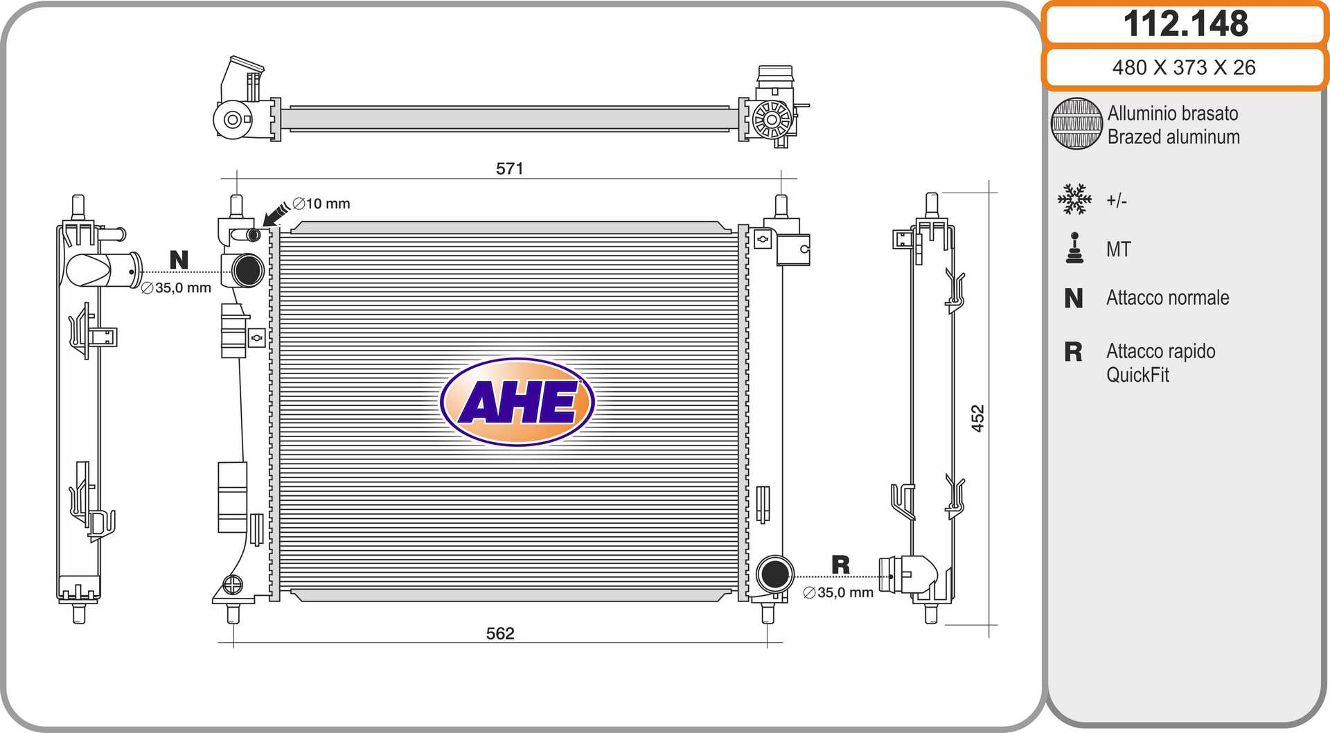 AHE 112.148 Radiatore,...
