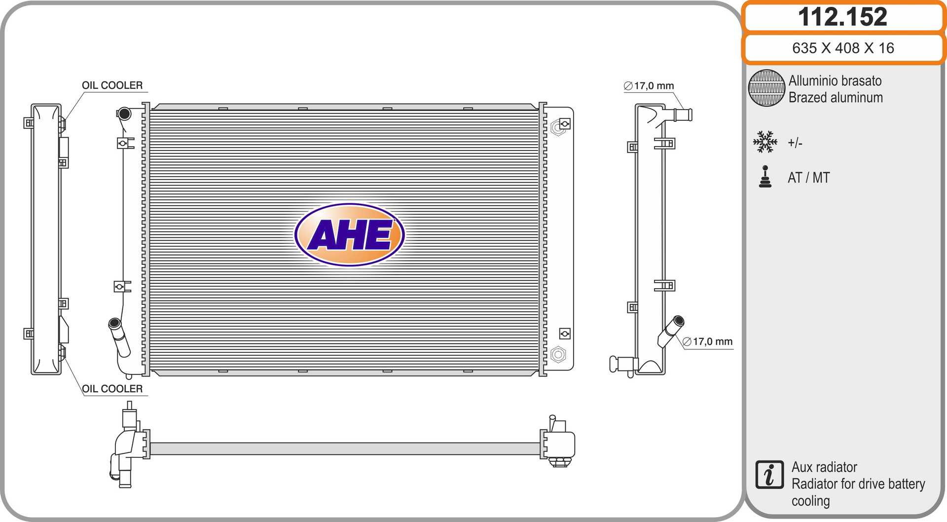 AHE 112.152 Radiatore,...
