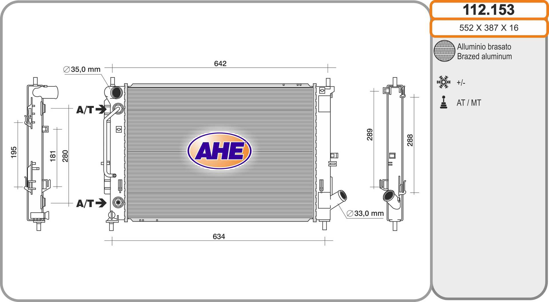 AHE 112.153 Radiatore,...