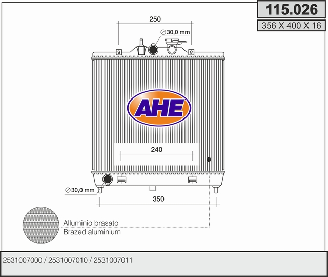 AHE 115.026 Radiatore,...