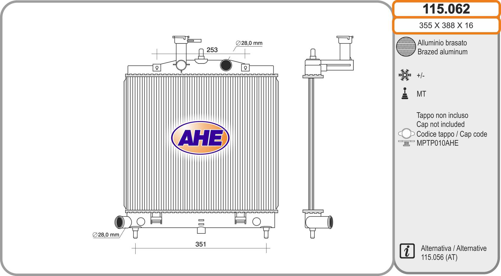 AHE 115.062 Radiatore,...
