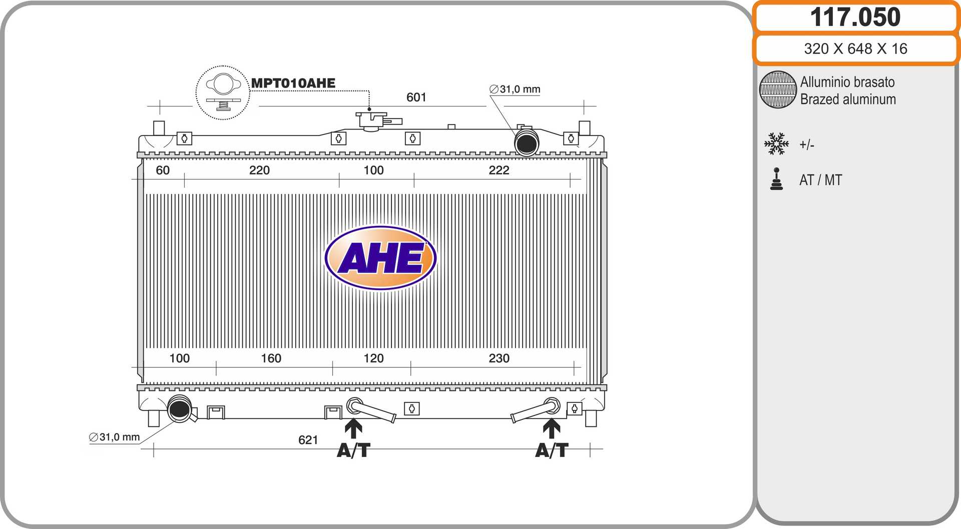 AHE 117.050 Radiatore,...