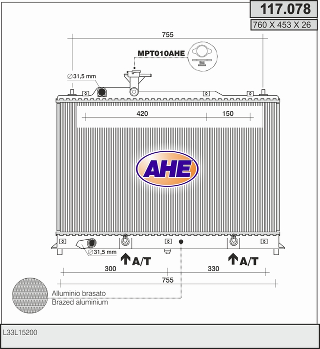 AHE 117.078 Radiatore,...