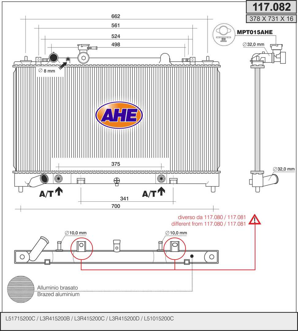 AHE 117.082 Radiatore,...