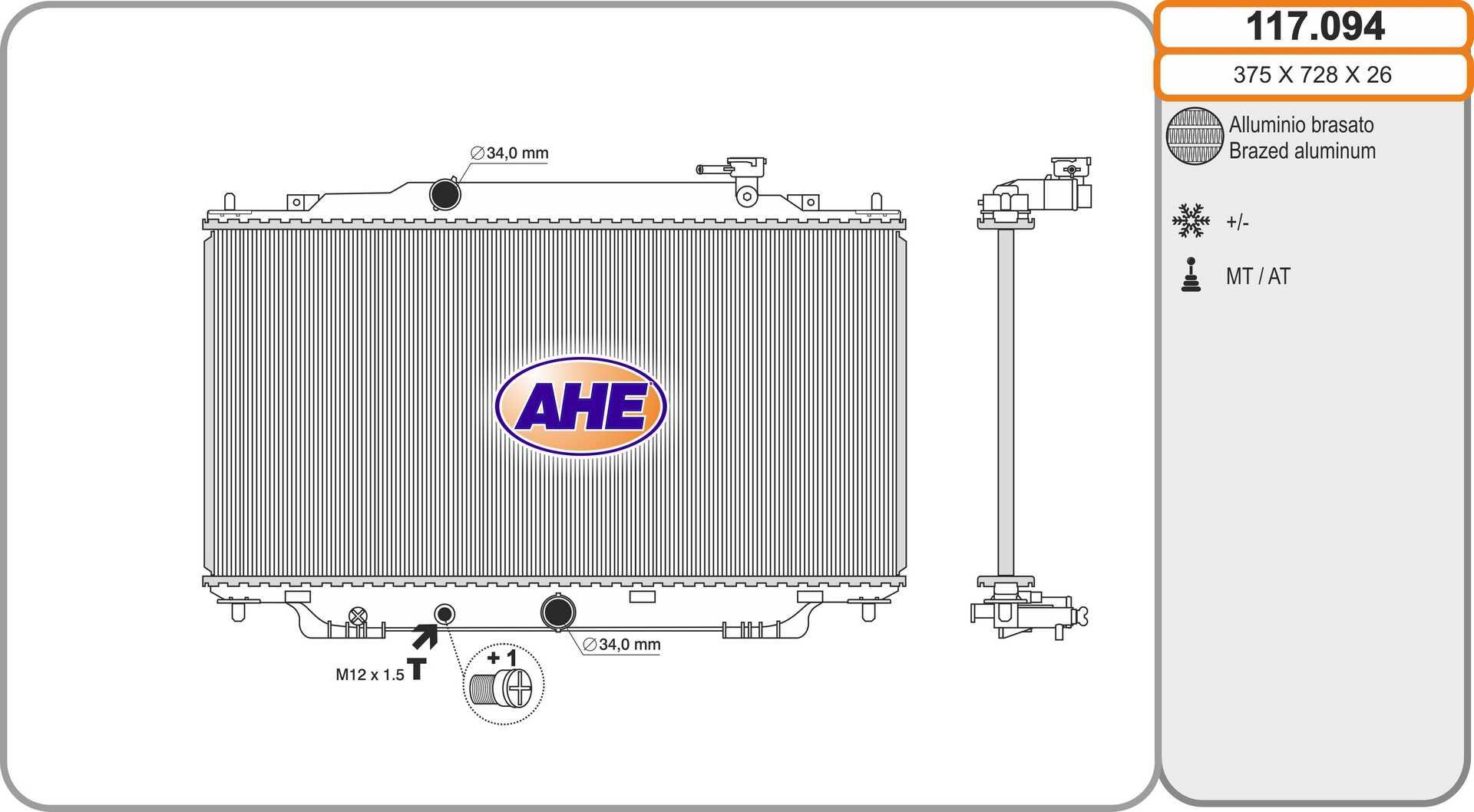 AHE 117.094 Radiatore,...