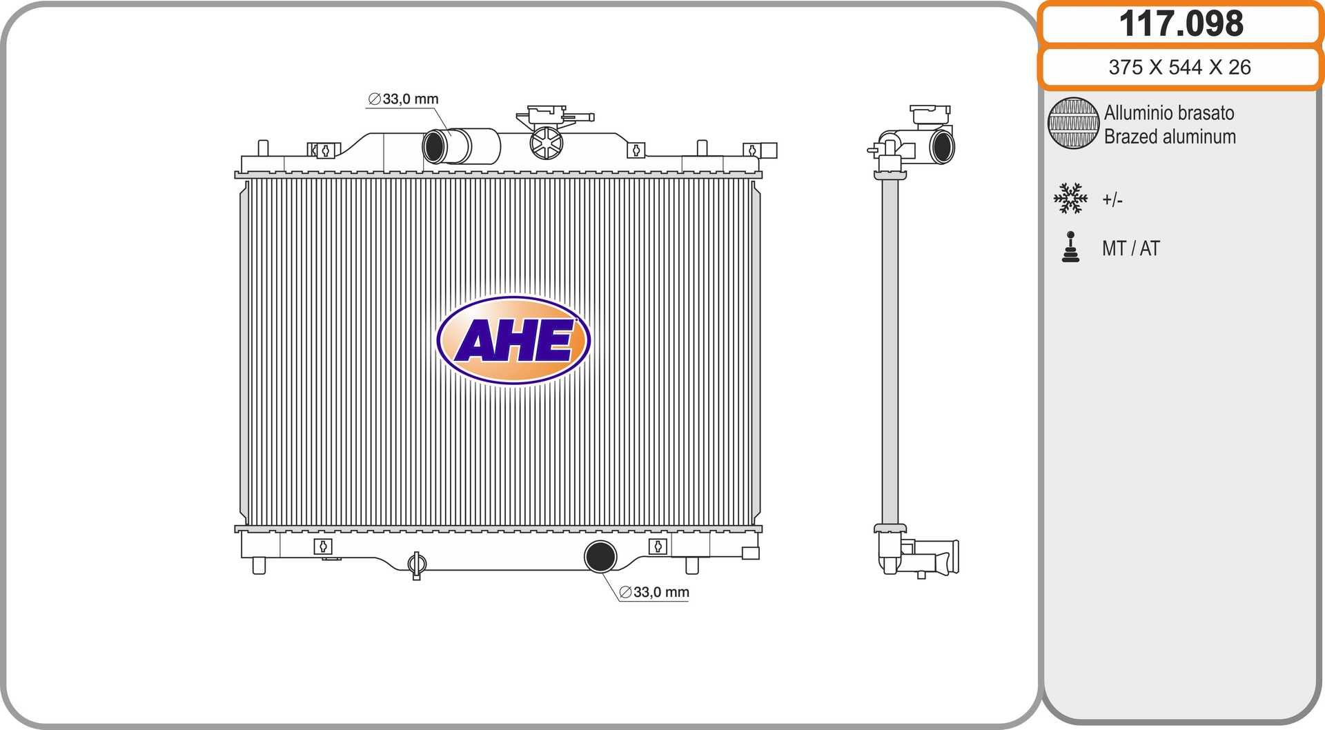 AHE 117.098 Radiatore,...