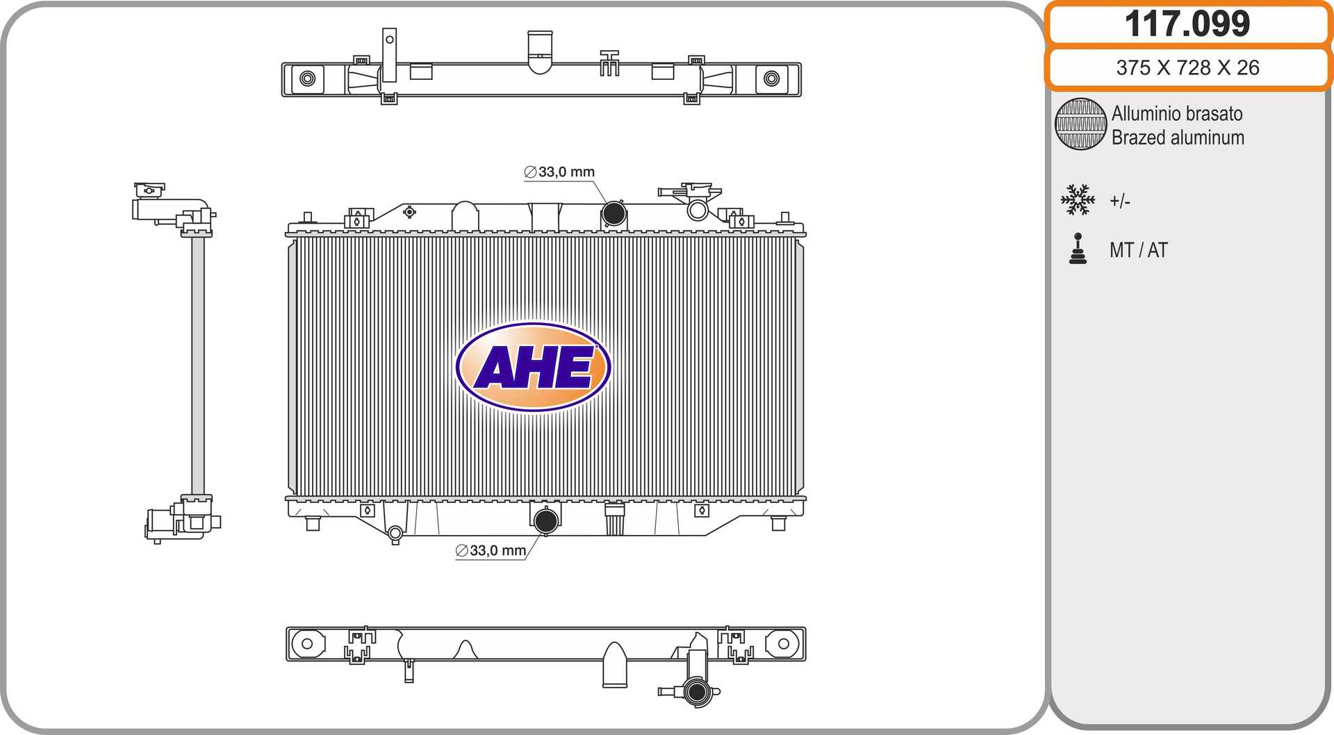 AHE 117.099 Radiatore,...