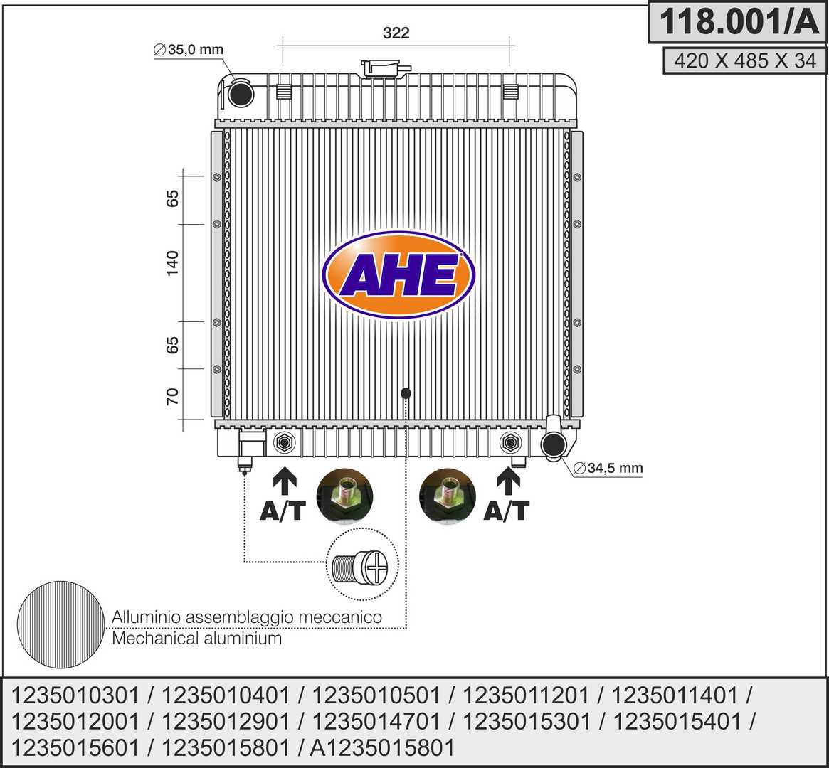 AHE 118.001/A Radiatore,...