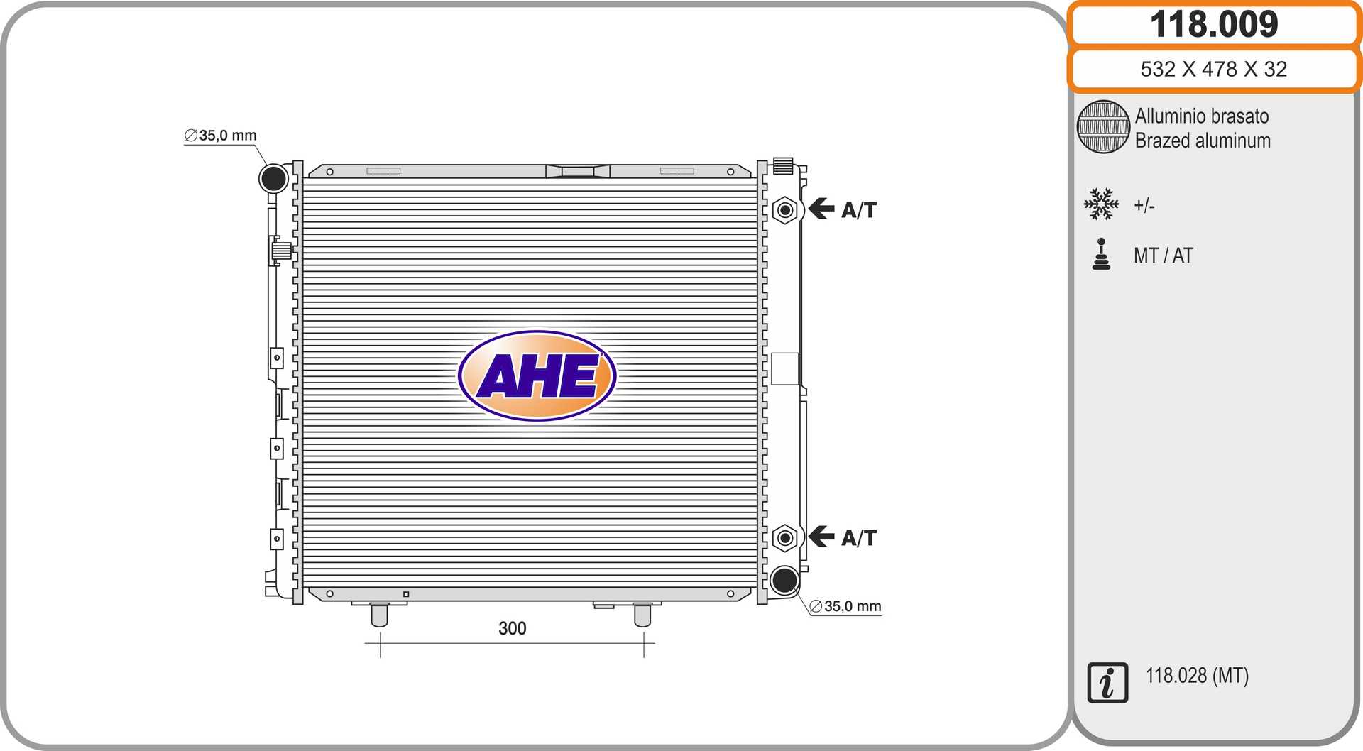 AHE 118.009 Radiatore,...