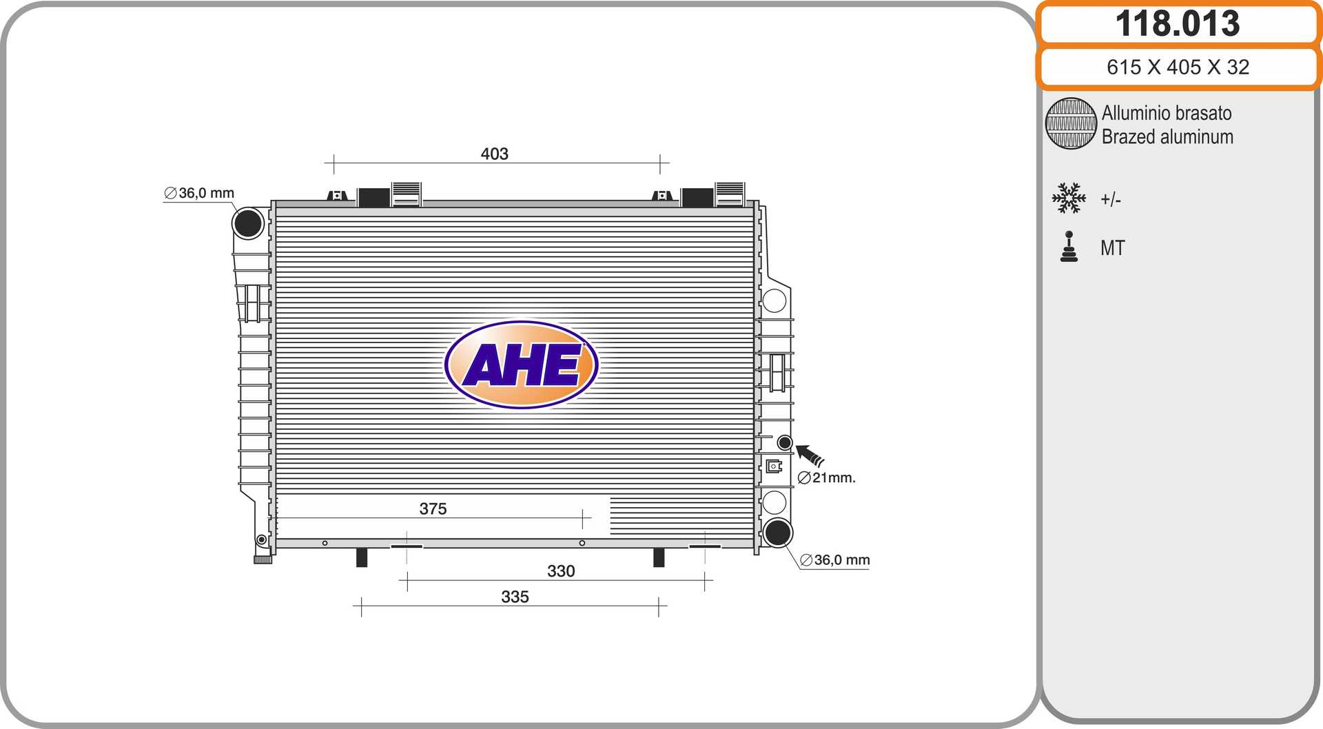 AHE 118.013 Radiatore,...