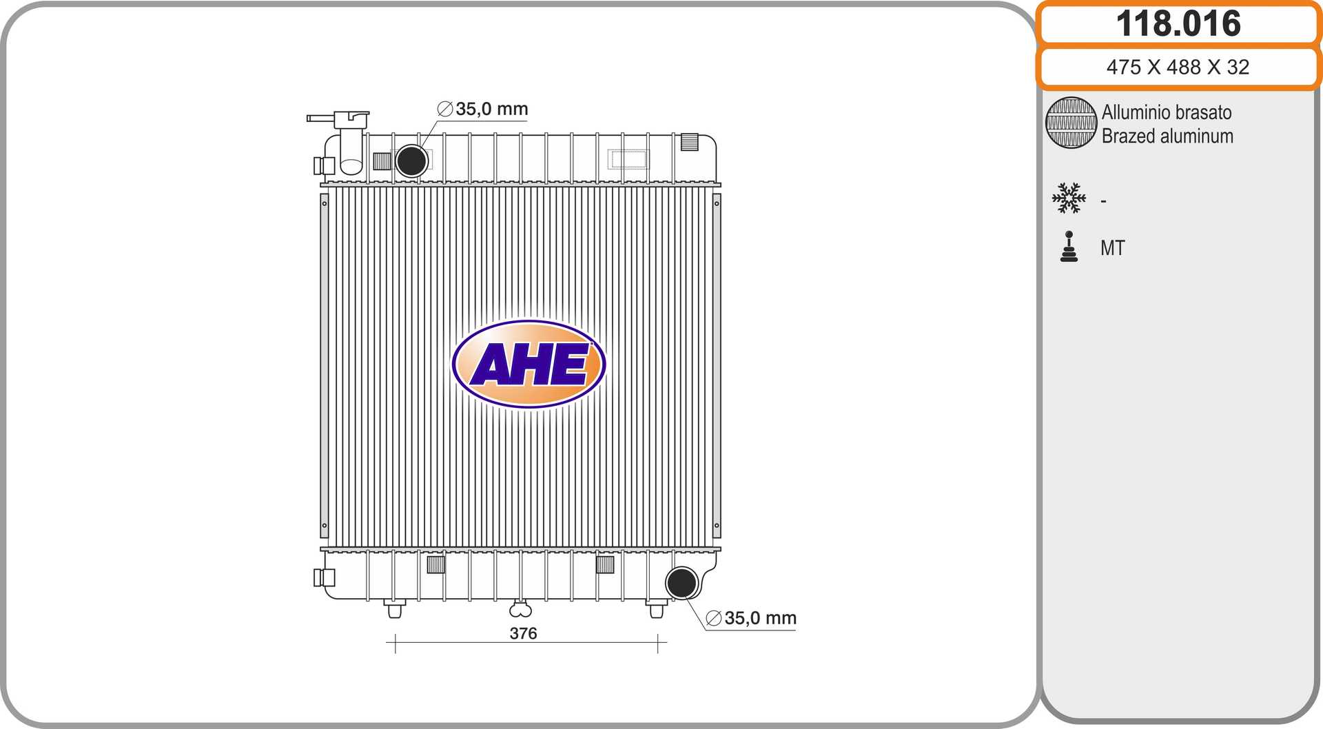 AHE 118.016 Radiatore,...