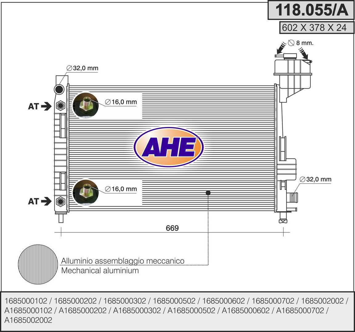 AHE 118.055/A Radiatore,...