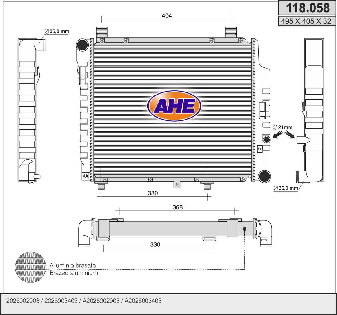 AHE 118.058 Radiatore,...