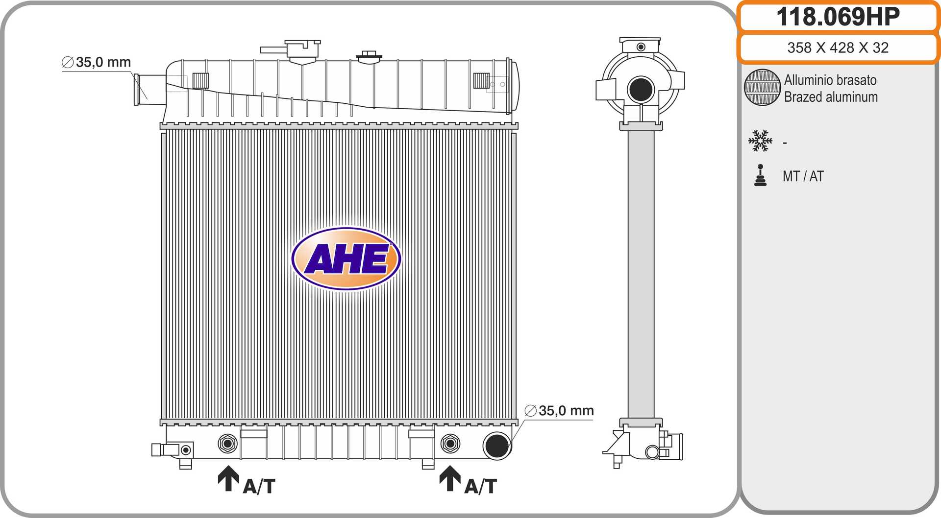 AHE 118.069HP Radiatore,...
