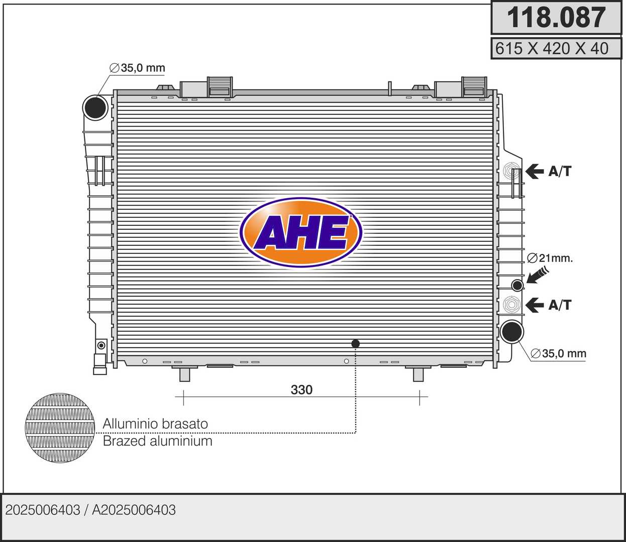 AHE 118.087 Radiatore,...