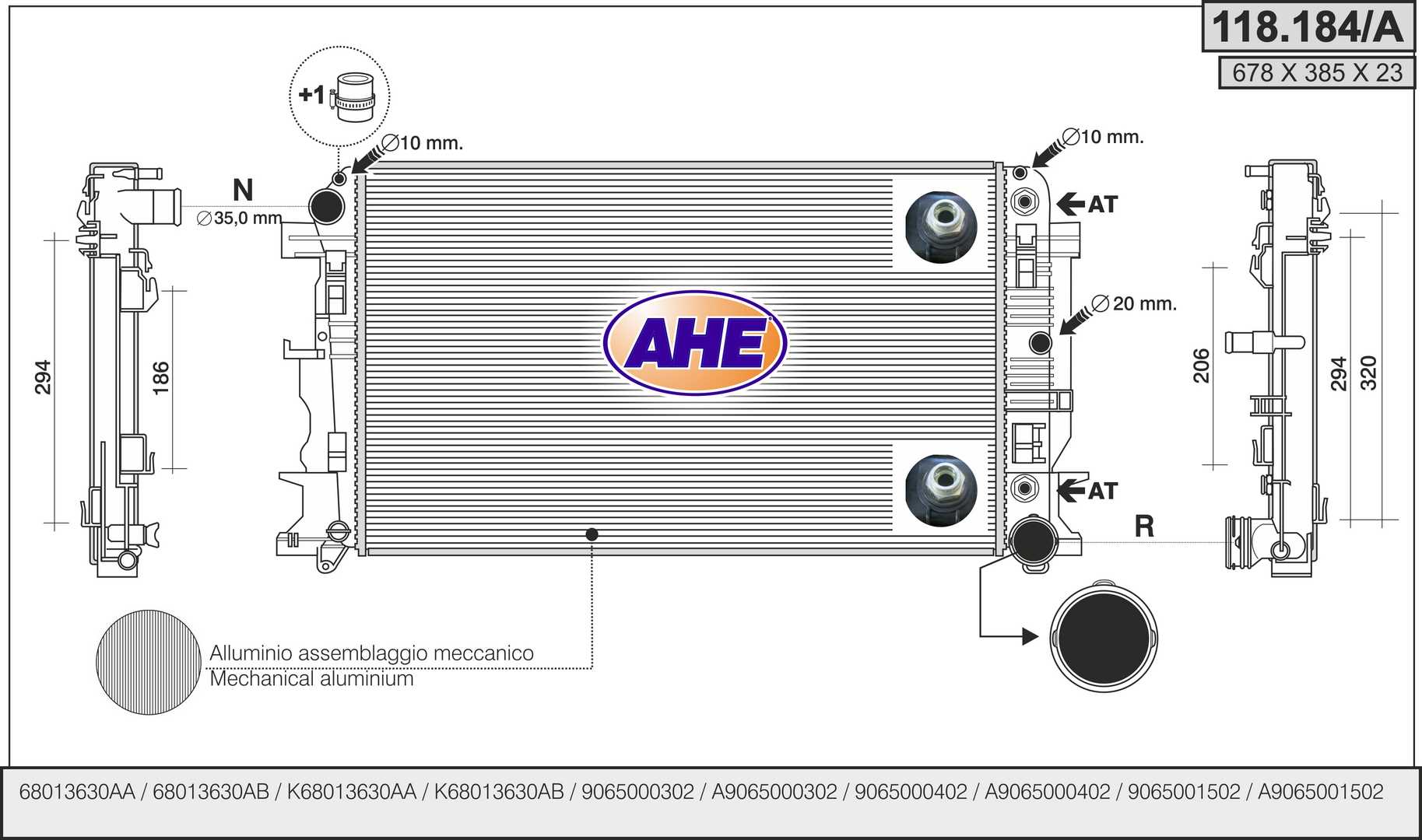 AHE 118.184/A Radiatore,...