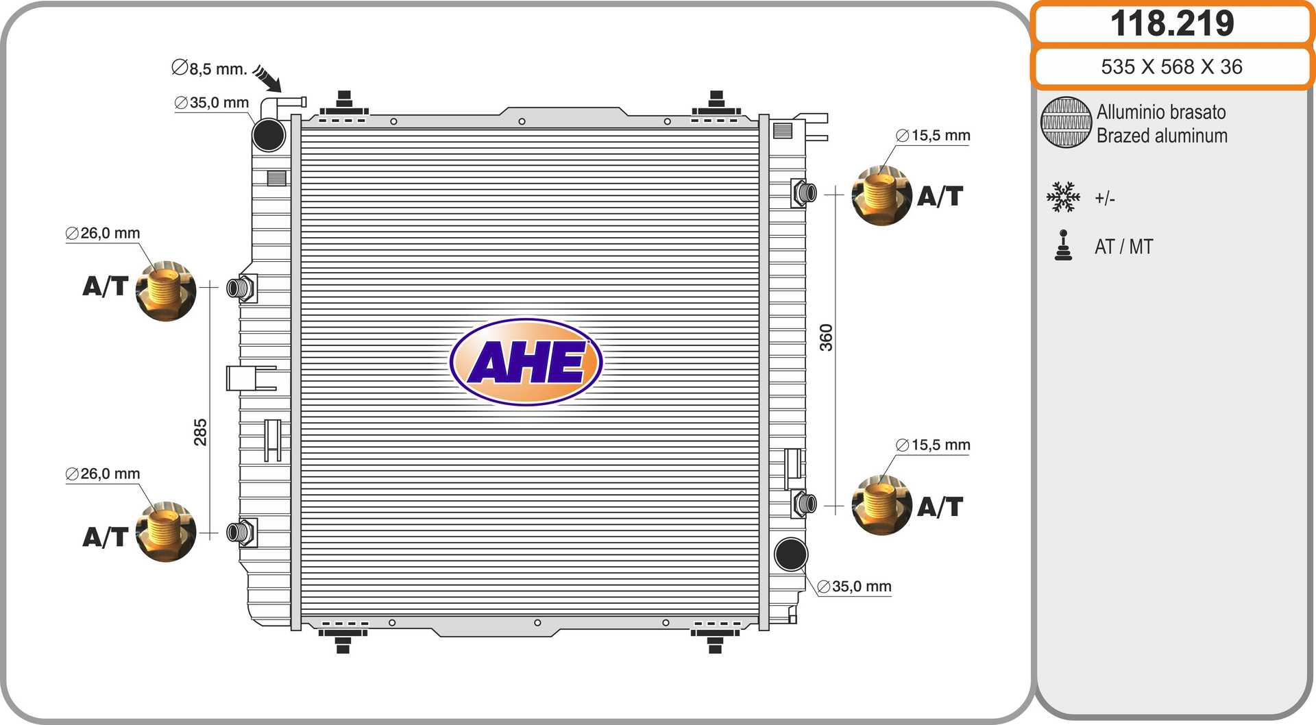 AHE 118.219 Radiatore,...