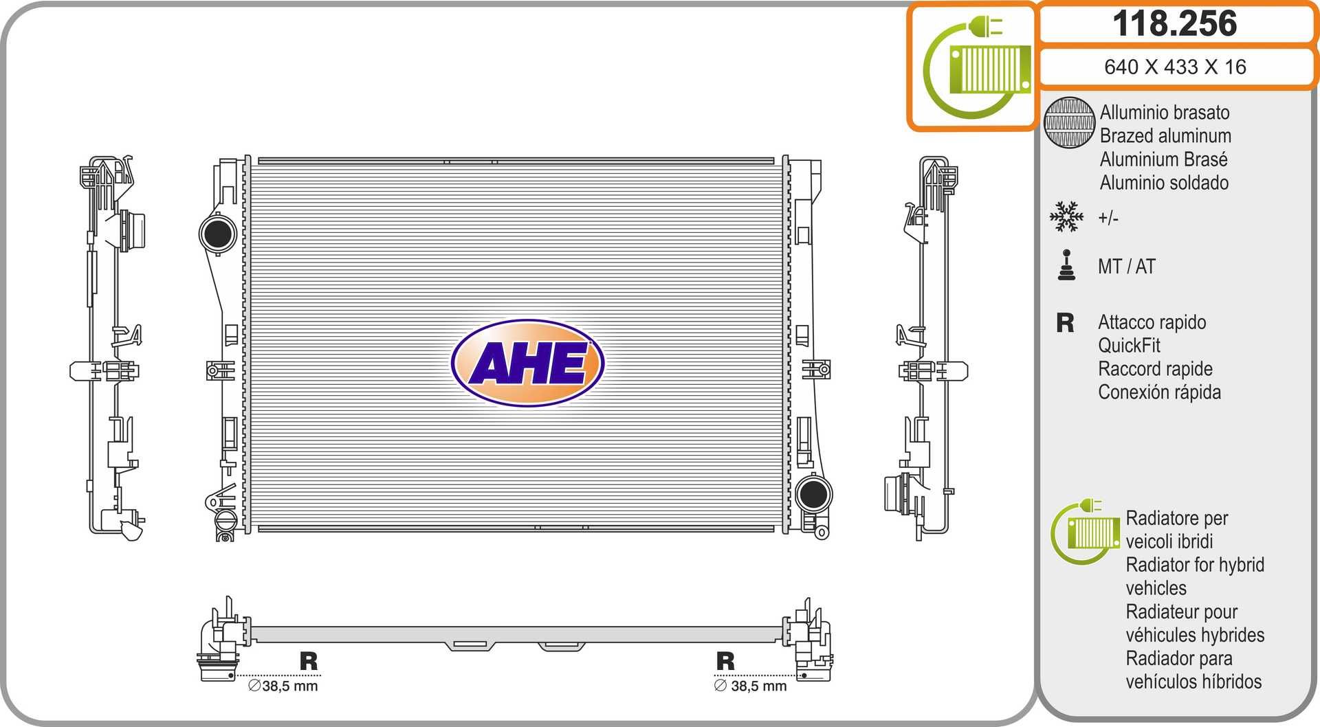 AHE 118.256 Radiatore,...
