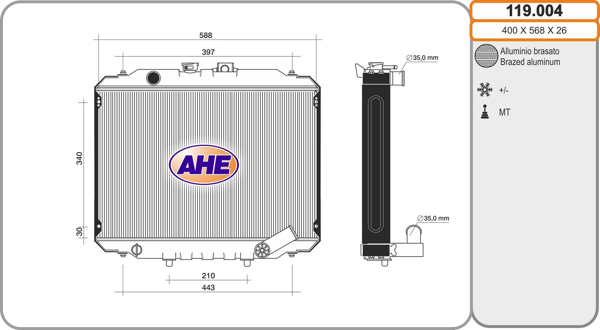 AHE 119.004 Radiatore,...