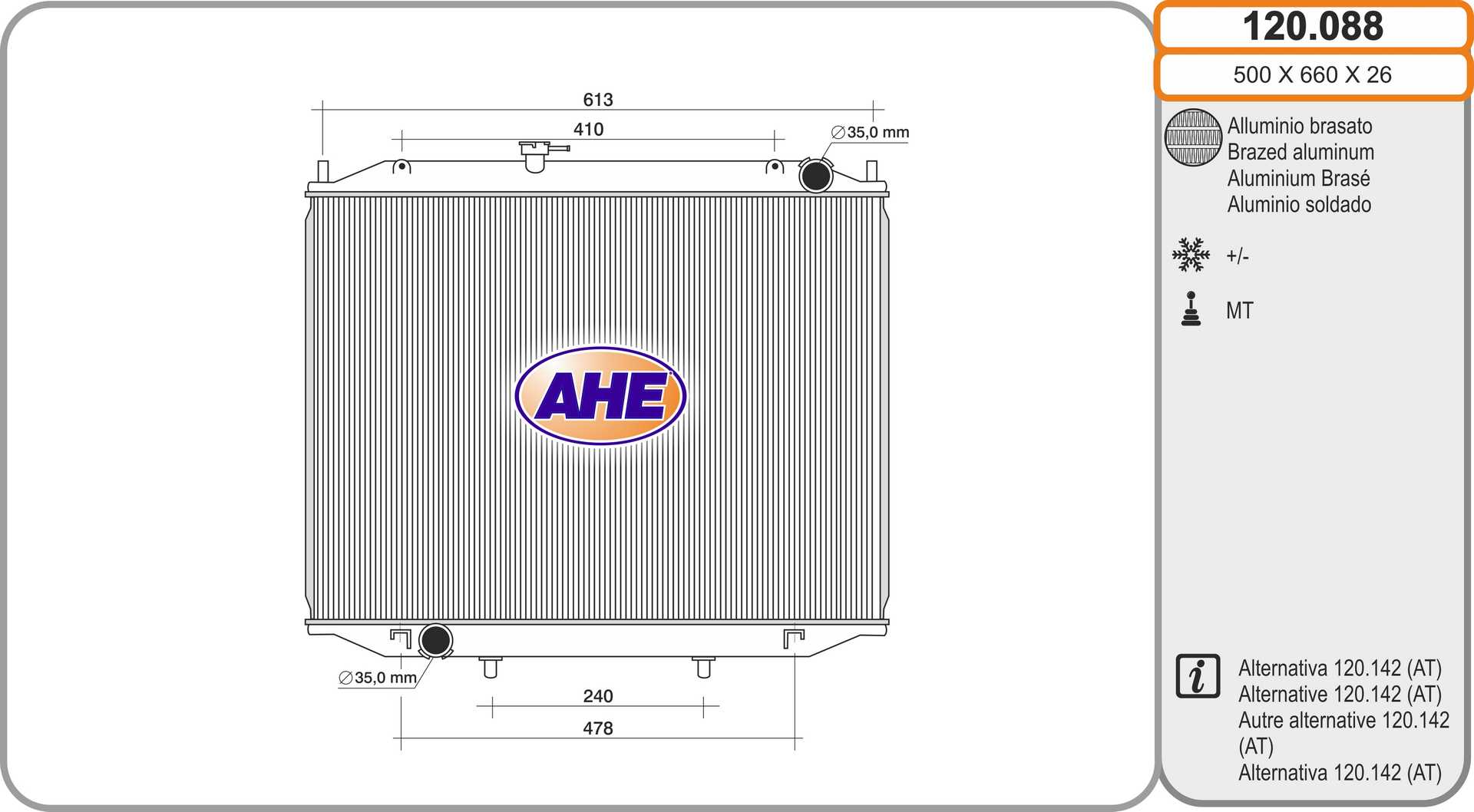 AHE 120.088 Radiatore,...