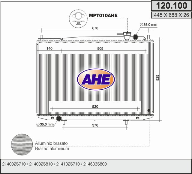 AHE 120.100 Radiatore,...