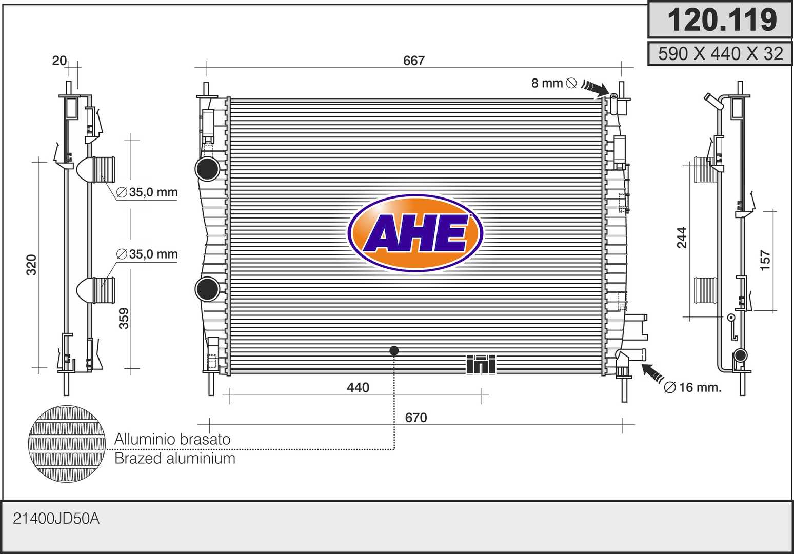 AHE 120.119 Radiatore,...
