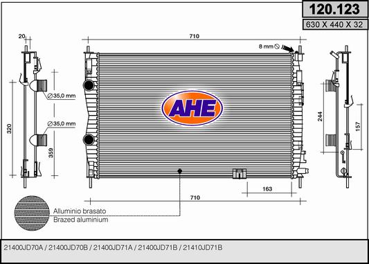 AHE 120.123 Radiatore,...