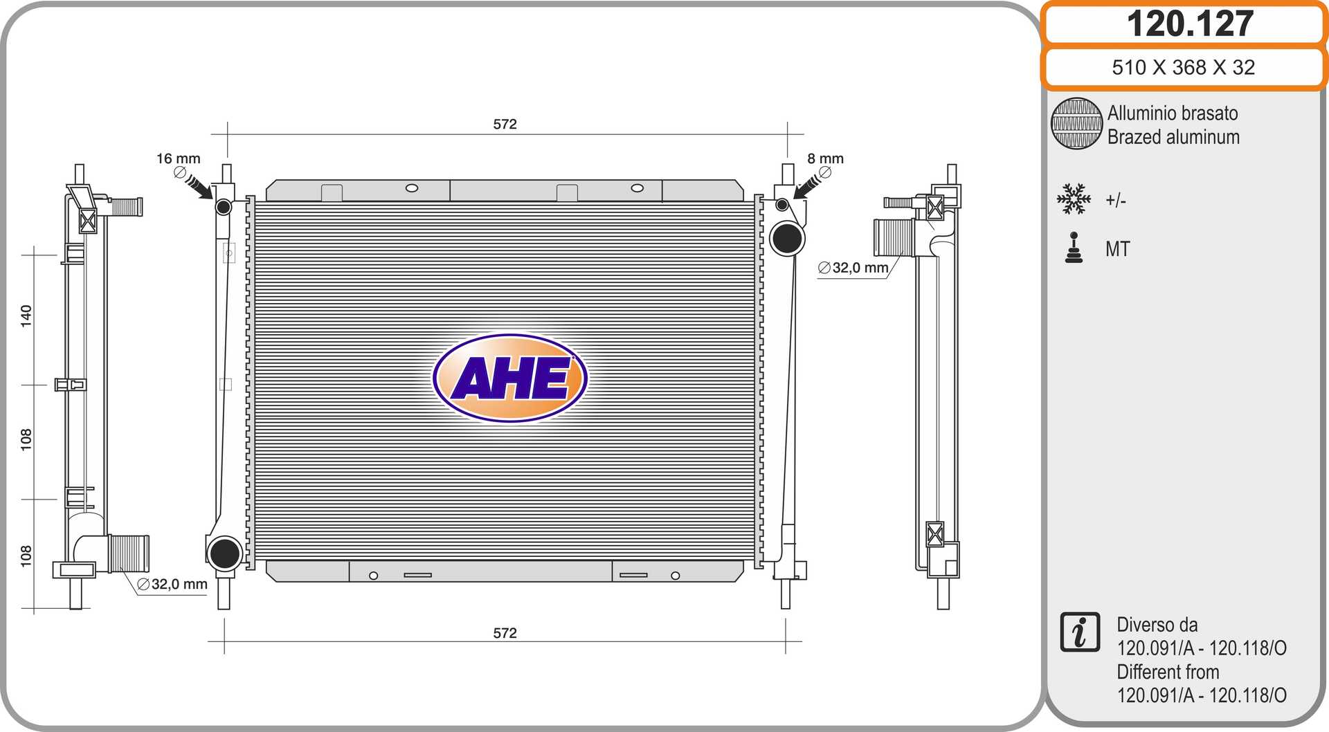 AHE 120.127 Radiatore,...