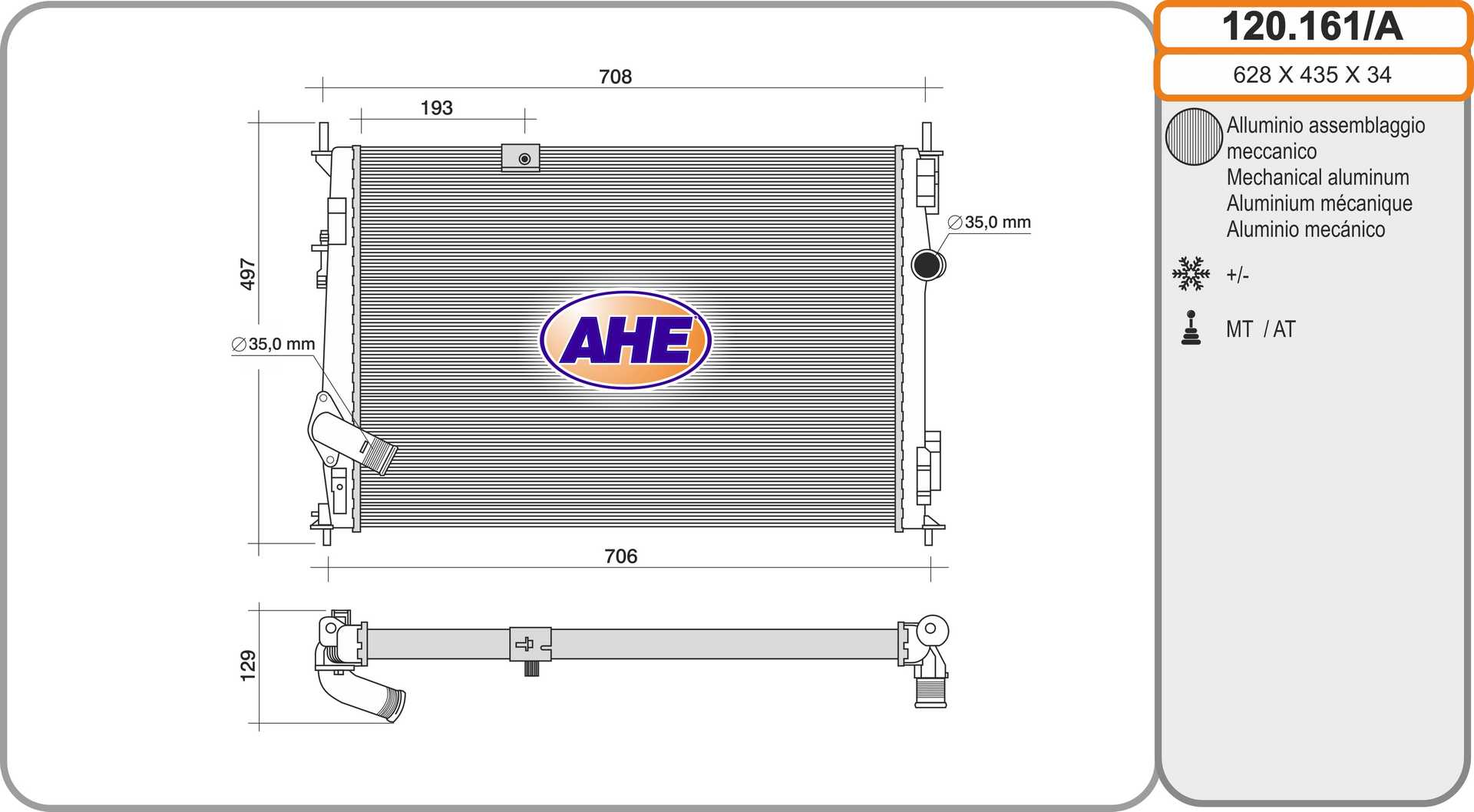 AHE 120.161/A Radiatore,...