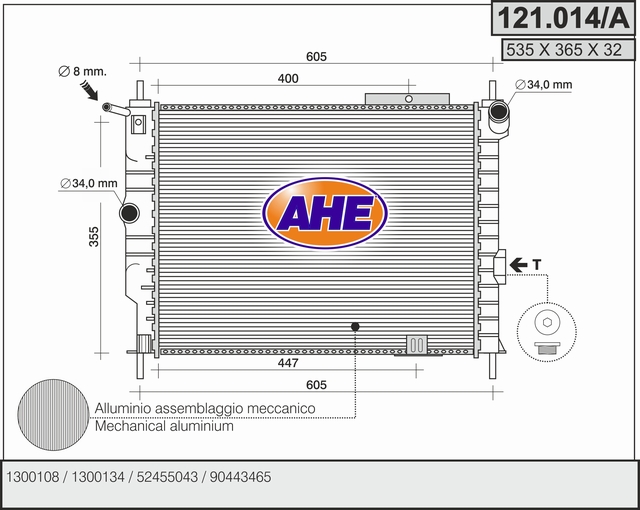 AHE 121.014/A Radiatore,...