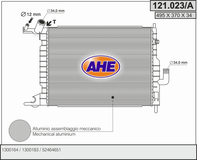 AHE 121.023/A Radiatore,...