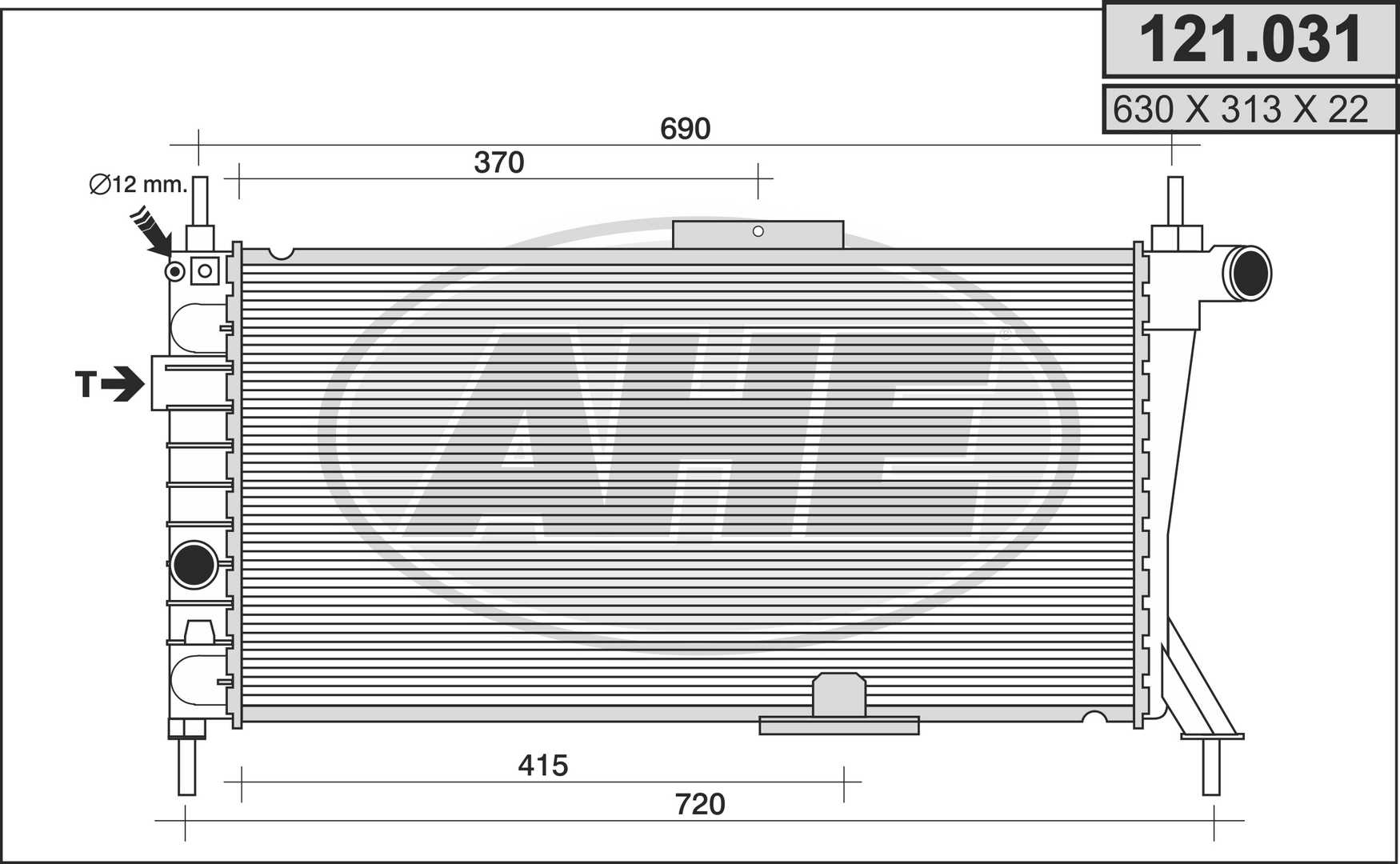 AHE 121.031 Radiatore,...