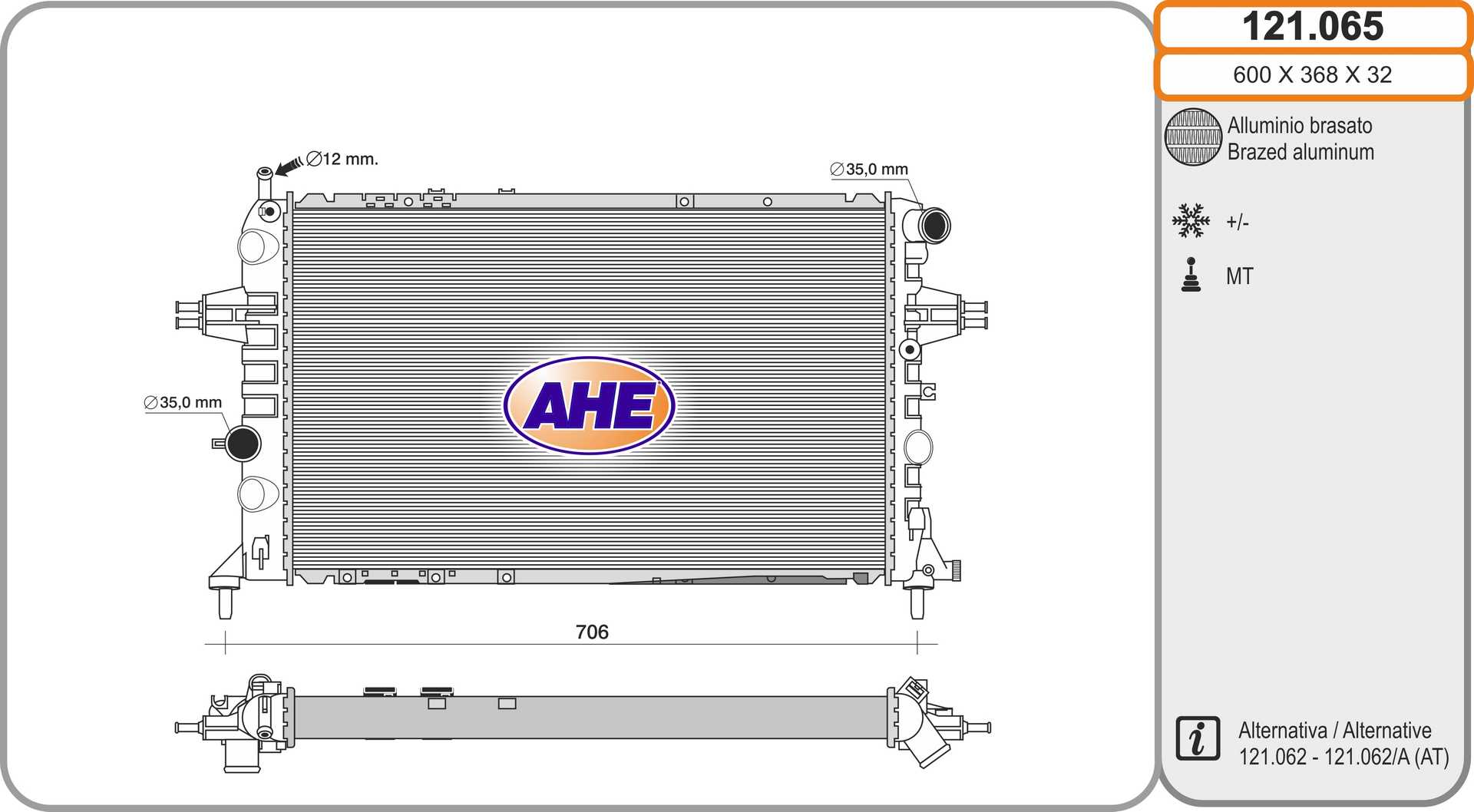 AHE 121.065 Radiatore,...