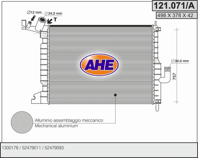 AHE 121.071/A Radiatore,...