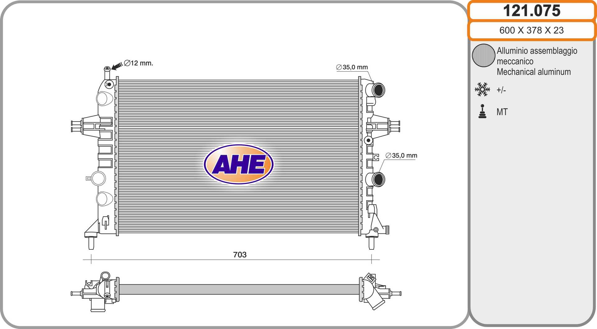 AHE 121.075 Radiatore,...