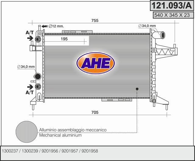 AHE 121.093/A Radiatore,...