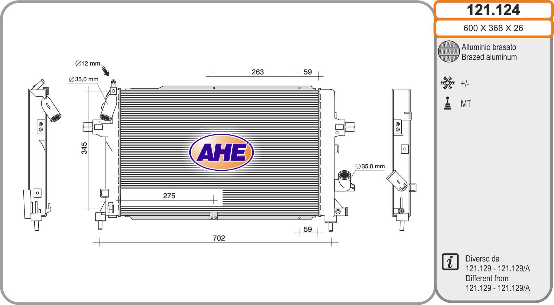 AHE 121.124 Radiatore,...