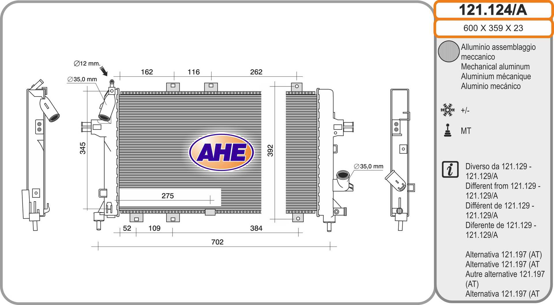 AHE 121.124/A Radiatore,...