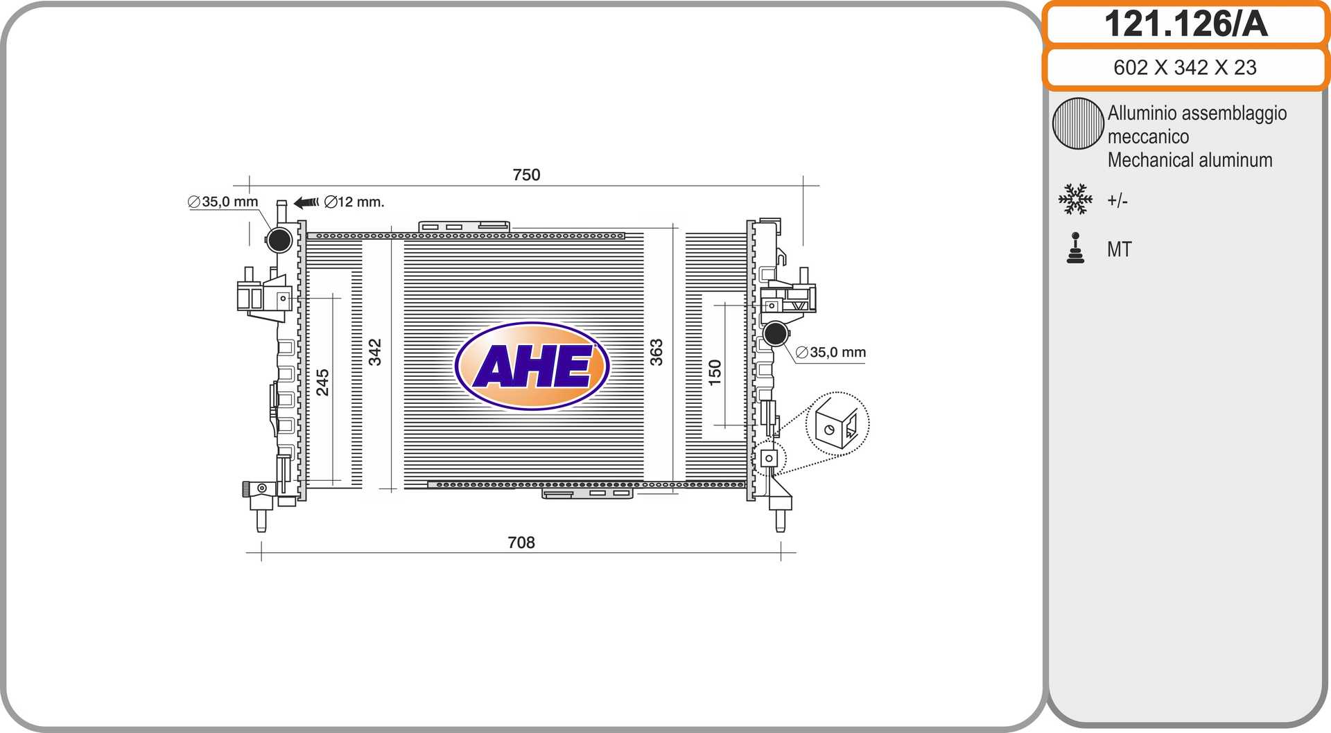 AHE 121.126/A Radiatore,...