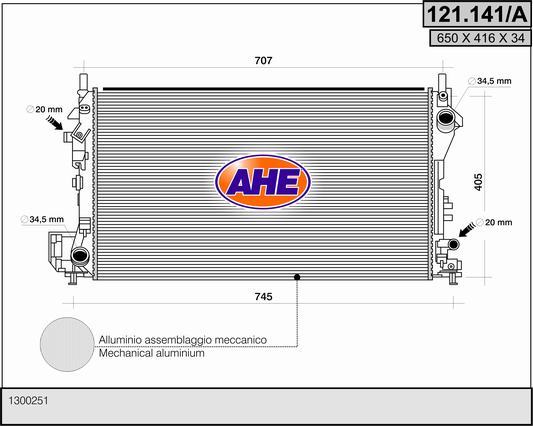 AHE 121.141/A Radiatore,...