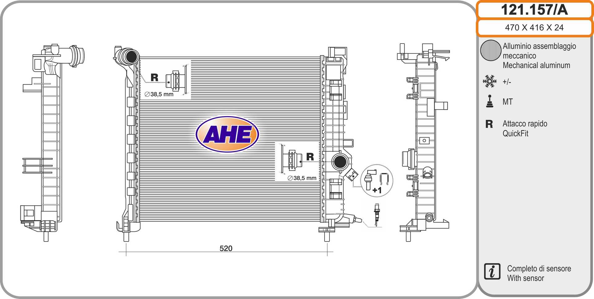 AHE 121.157/A Radiatore,...