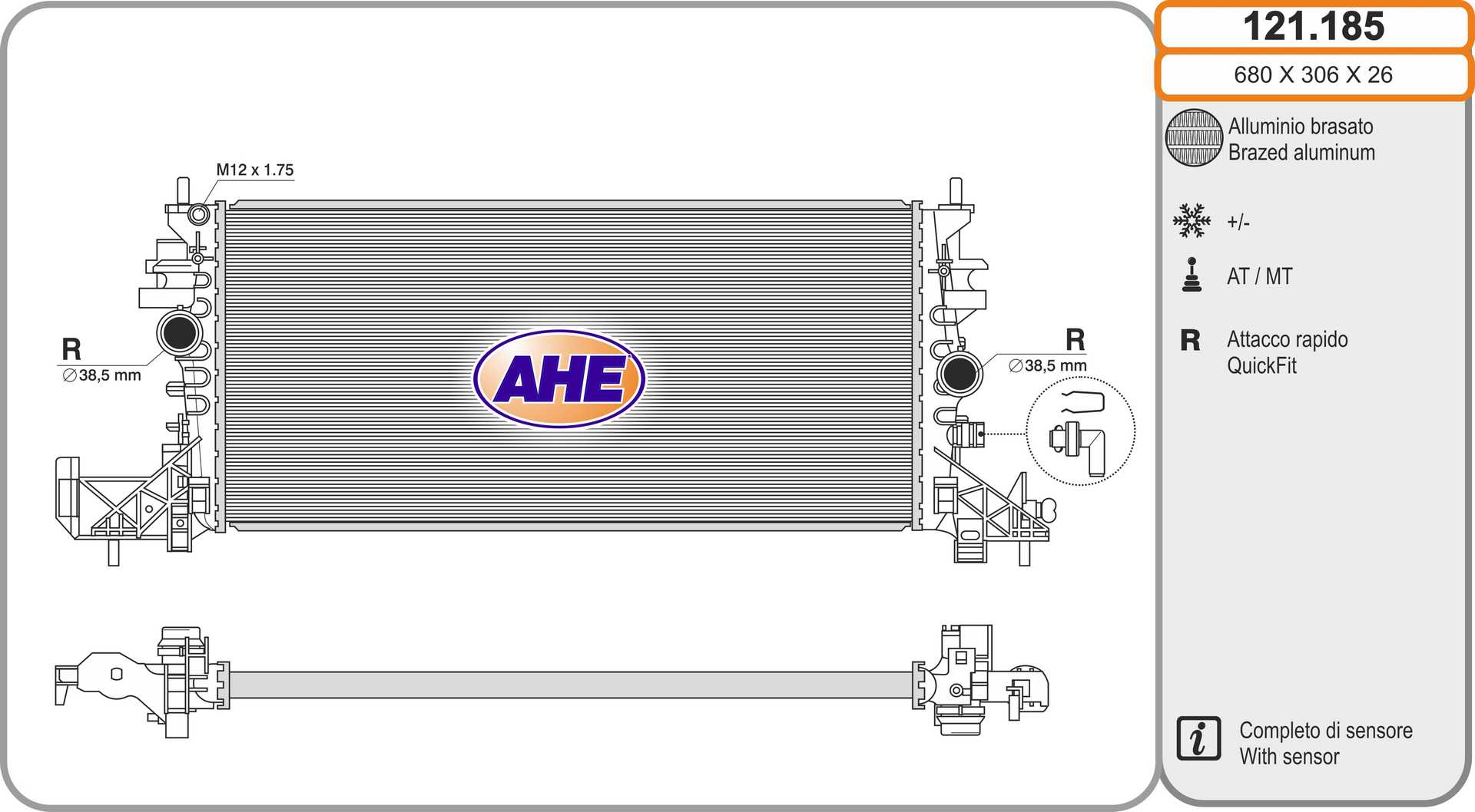 AHE 121.185 Radiatore,...