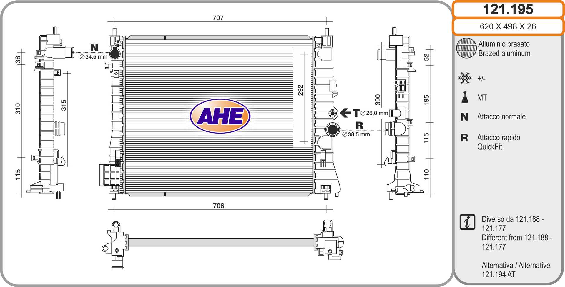 AHE 121.195 Radiatore,...
