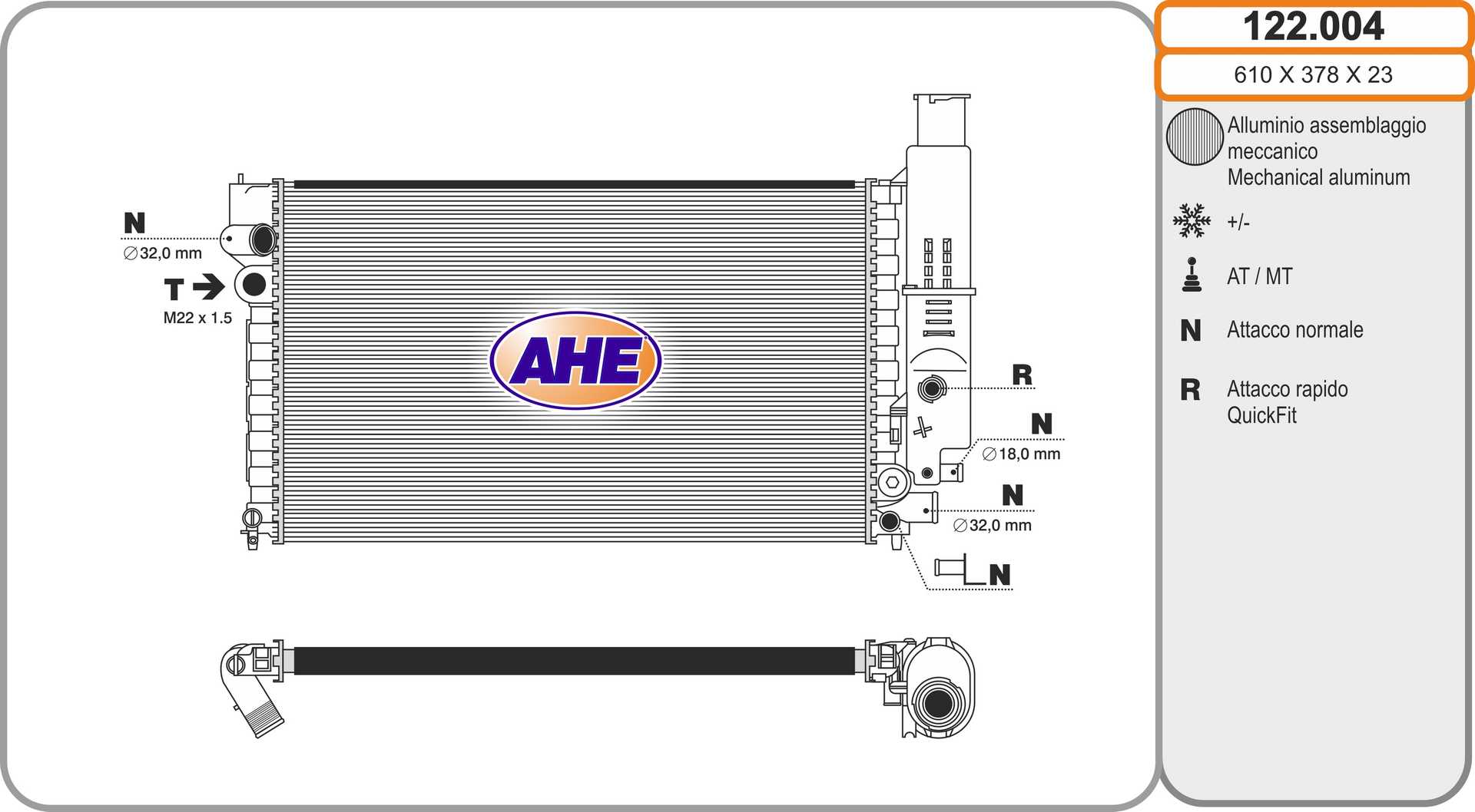 AHE 122.004 Radiatore,...