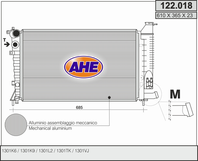 AHE 122.018 Radiatore,...