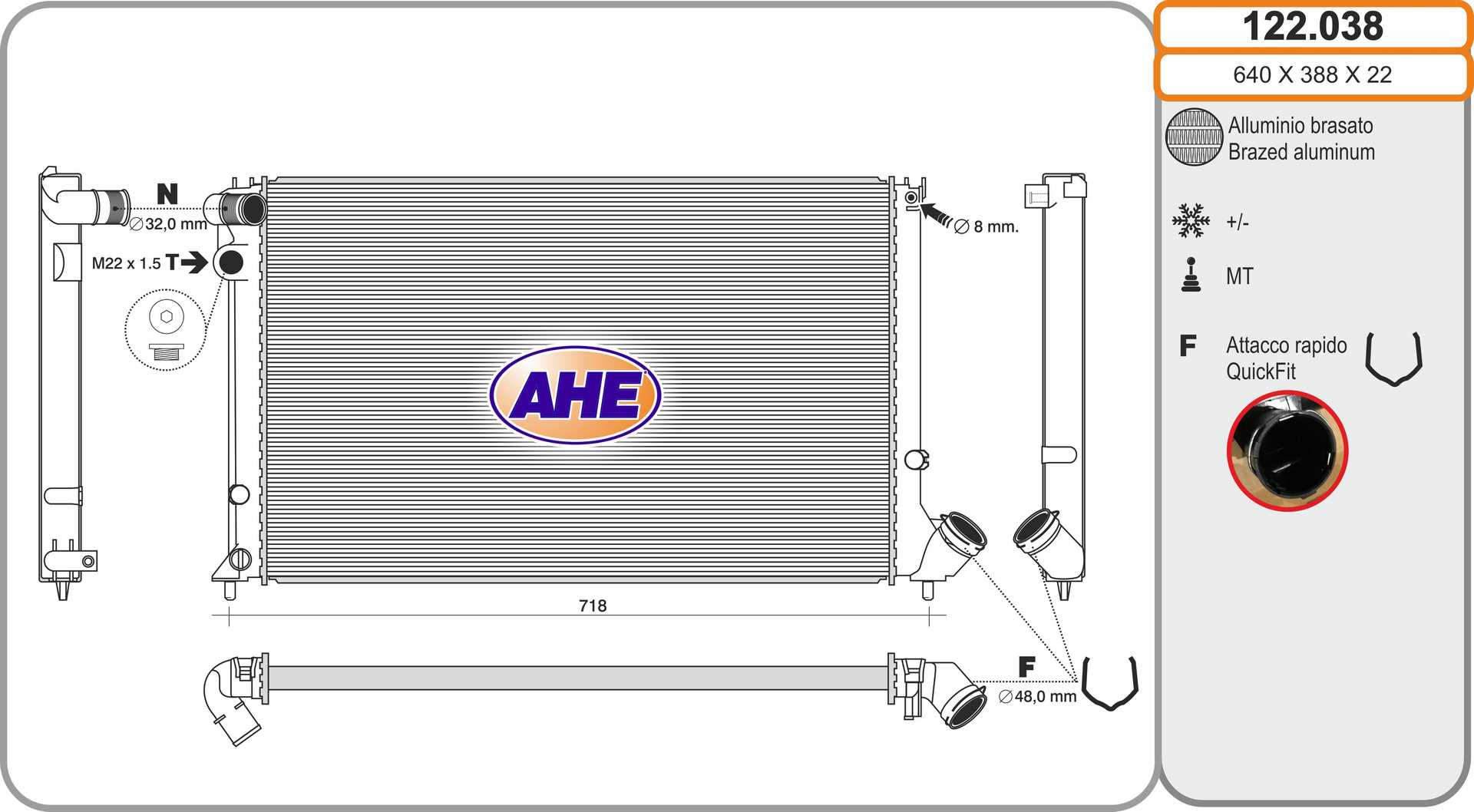 AHE 122.038 Radiatore,...