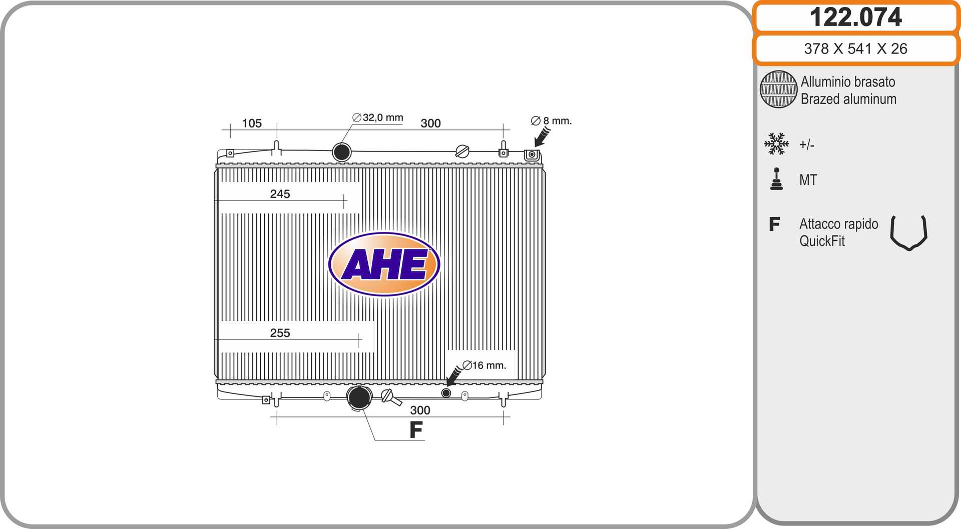 AHE 122.074 Radiatore,...