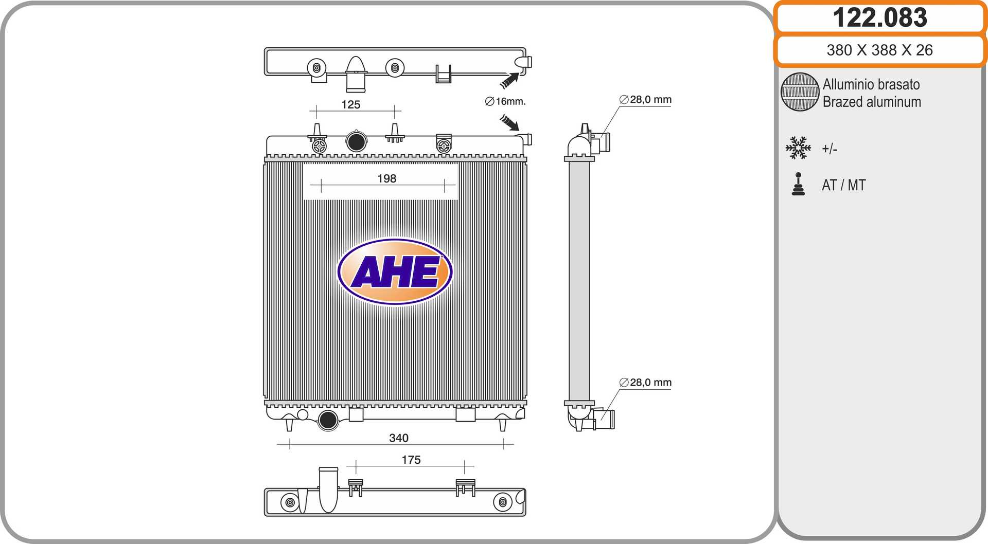 AHE 122.083 Radiatore,...