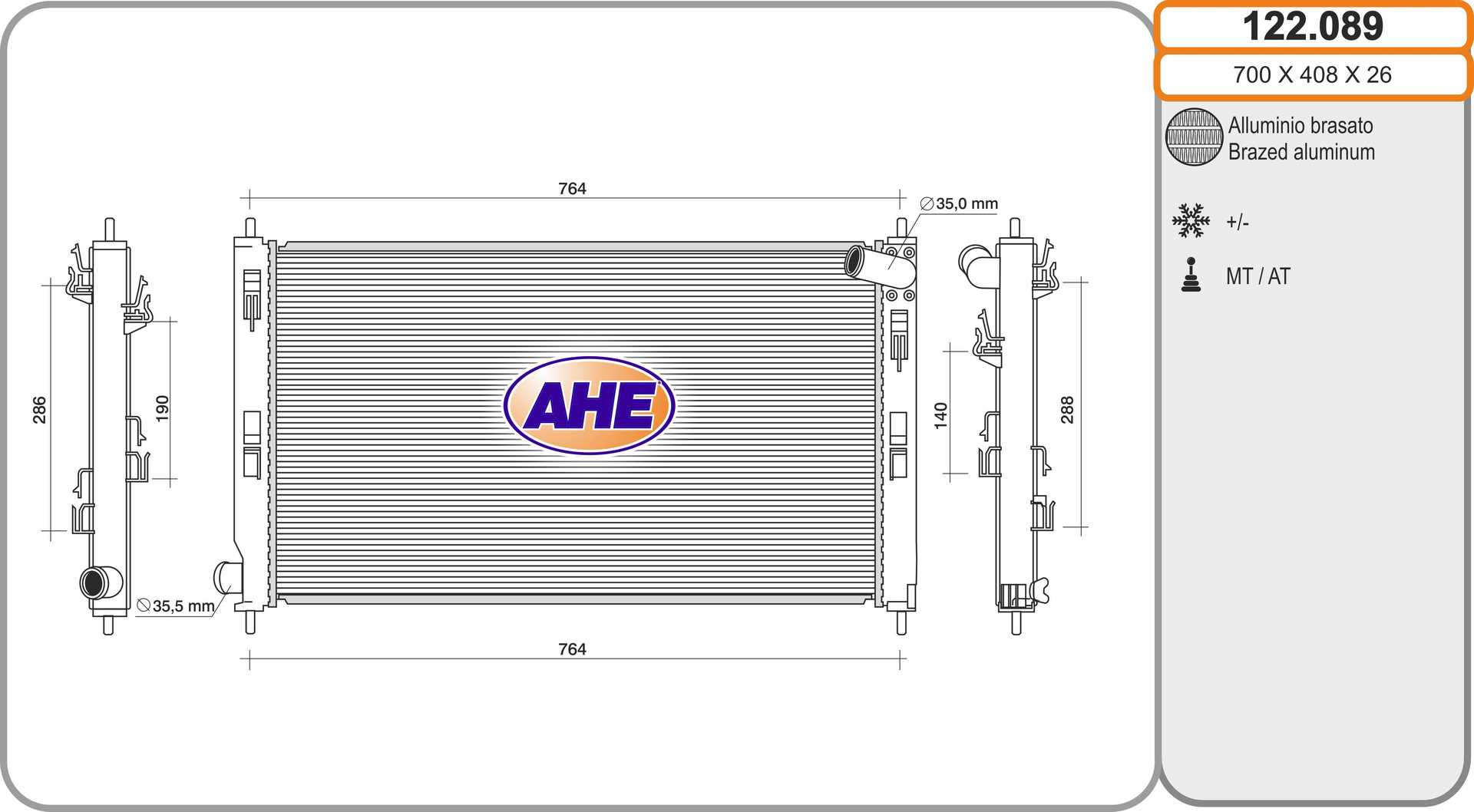 AHE 122.089 Radiatore,...