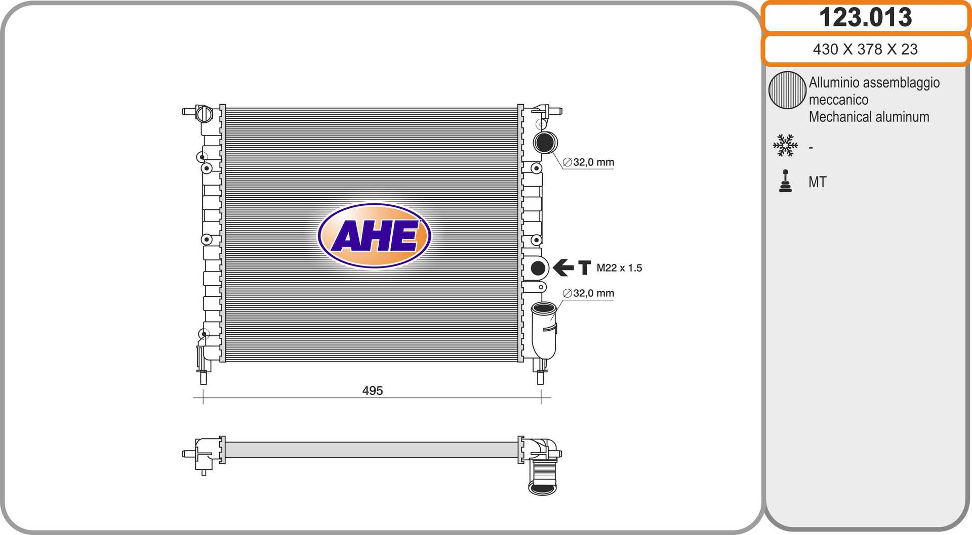 AHE 123.013 Radiatore,...